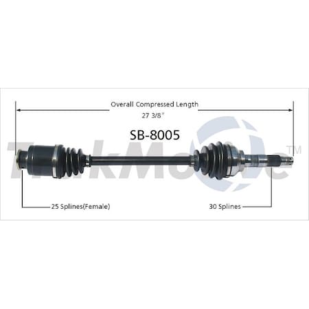 Surtrack Axle Cv Axle Shaft, Sb-8005 SB-8005